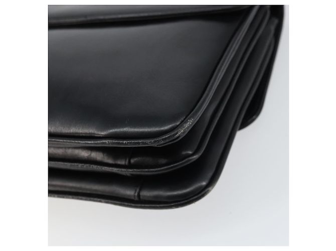 Borsa a Spalla CÉLINE Carrozza in Pelle Nera e Oro Auth 158123 Nero D'oro - vista 12