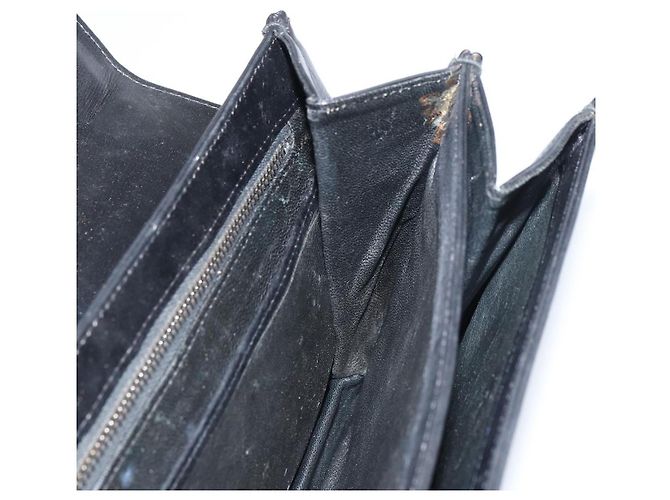 Borsa a Spalla CÉLINE Carrozza in Pelle Nera e Oro Auth 158123 Nero D'oro - vista 18