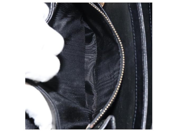 Borsa a Spalla CÉLINE Carrozza in Pelle Nera e Oro Auth 158123 Nero D'oro - vista 21