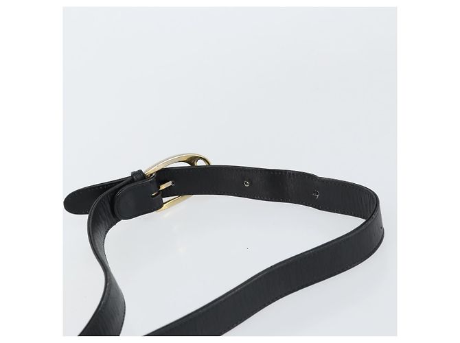 Borsa a Spalla CÉLINE Carrozza in Pelle Nera e Oro Auth 158123 Nero D'oro - vista 8
