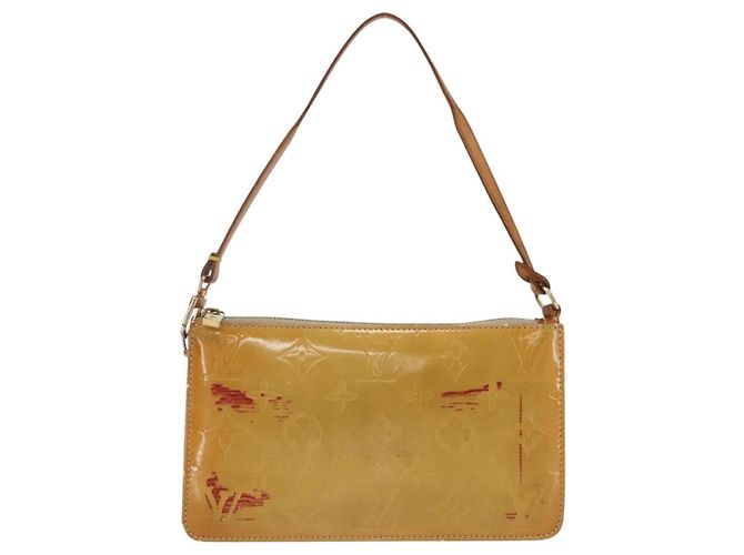 LOUIS VUITTON Pochette Lexington Monogram Vernis Beige M91010 LV Auth 159601 - vista 13