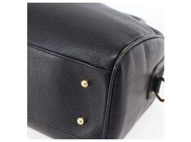 Borsa a mano GUCCI in pelle nera e oro 000 58 0265 Auth ep12255 Nero D'oro - vista 10