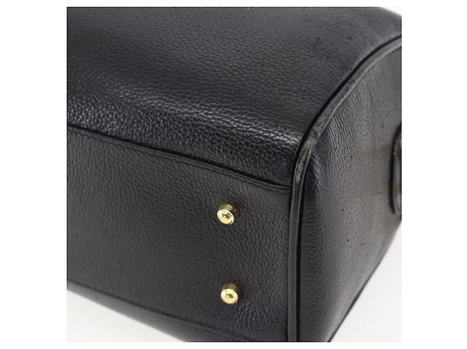Borsa a mano GUCCI in pelle nera e oro 000 58 0265 Auth ep12255 Nero D'oro - vista 12