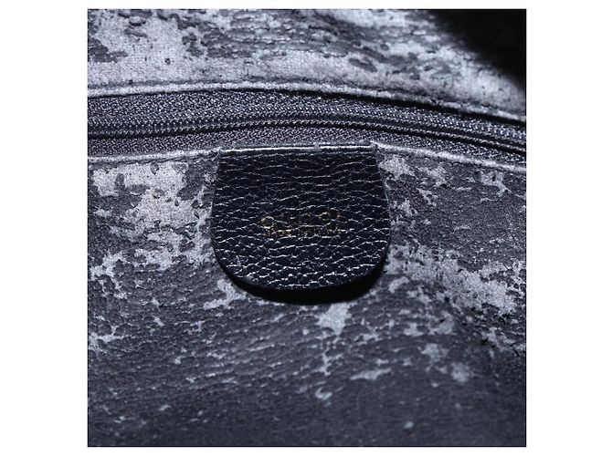 Borsa a mano GUCCI in pelle nera e oro 000 58 0265 Auth ep12255 Nero D'oro - vista 15