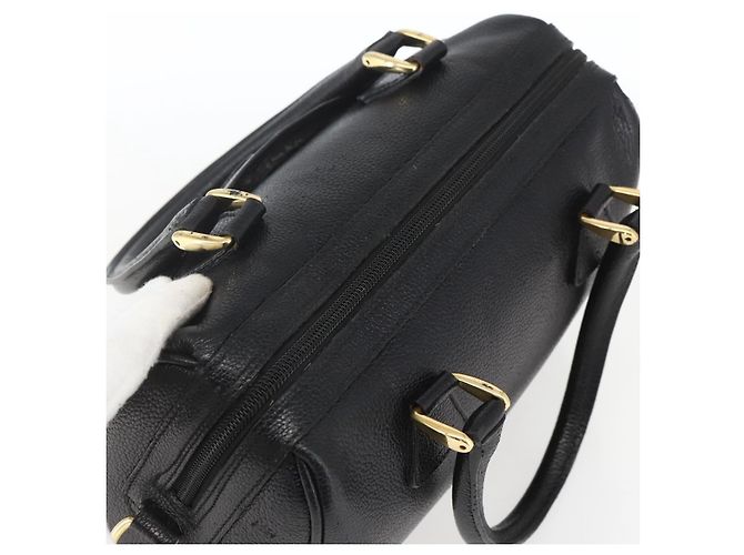 Borsa a mano GUCCI in pelle nera e oro 000 58 0265 Auth ep12255 Nero D'oro - vista 6