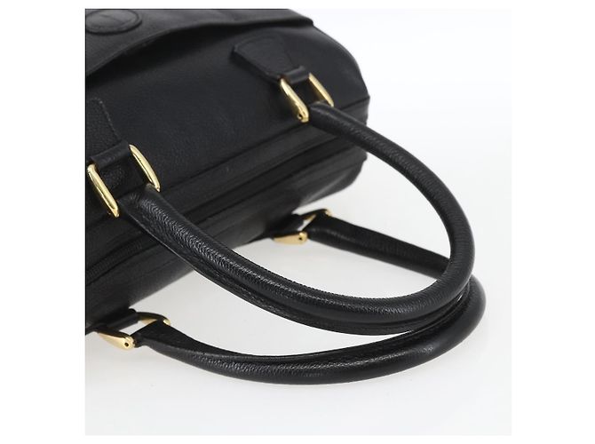 Borsa a mano GUCCI in pelle nera e oro 000 58 0265 Auth ep12255 Nero D'oro - vista 7