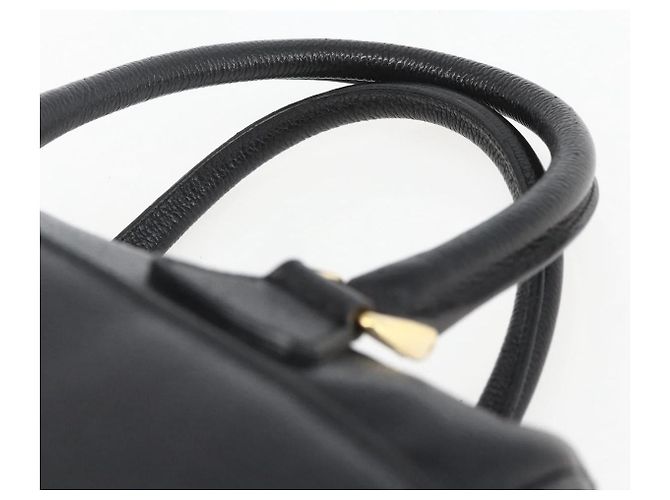 Borsa a mano GUCCI in pelle nera e oro 000 58 0265 Auth ep12255 Nero D'oro - vista 8