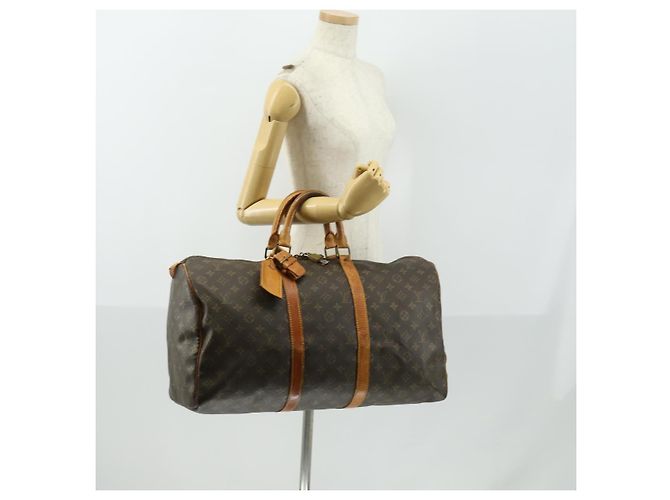 LOUIS VUITTON Borsa Boston Monogram Keepall 50 M41426 LV Auth 157022 Monogramma - vista 24