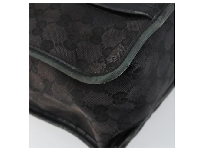 Borsa a mano in tela GG Gucci Nera Argento 000 0854 Auth ep12622 Nero - vista 11
