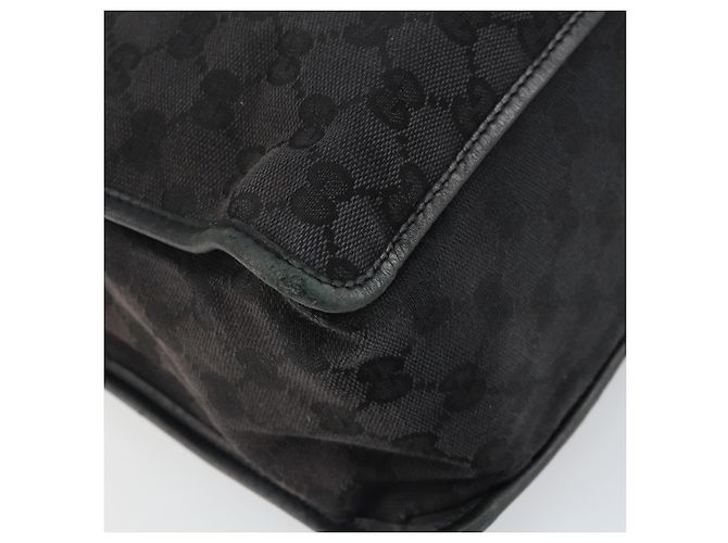 Borsa a mano in tela GG Gucci Nera Argento 000 0854 Auth ep12622 Nero - vista 13