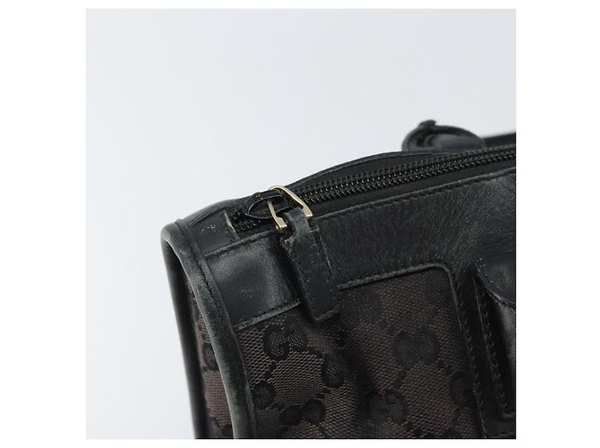 Borsa a mano in tela GG Gucci Nera Argento 000 0854 Auth ep12622 Nero - vista 14