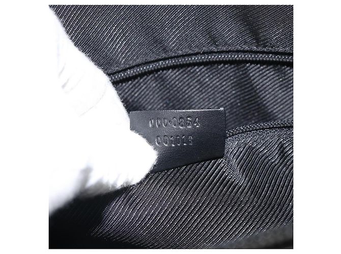Borsa a mano in tela GG Gucci Nera Argento 000 0854 Auth ep12622 Nero - vista 21