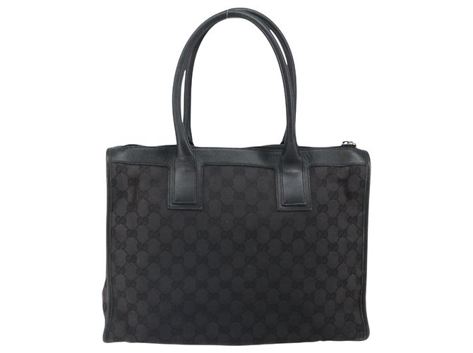 Borsa a mano in tela GG Gucci Nera Argento 000 0854 Auth ep12622 Nero - vista 3