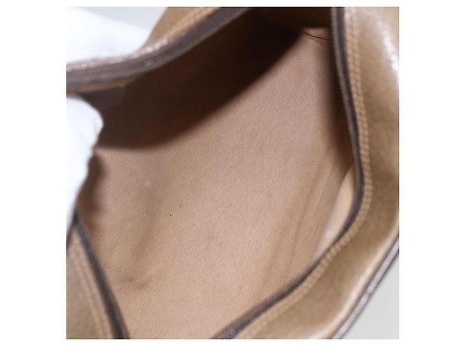 Gucci Borsa GG Supreme Web Sherry Line in PVC beige e oro 56 02 087 Auth am10340 D'oro - vista 16