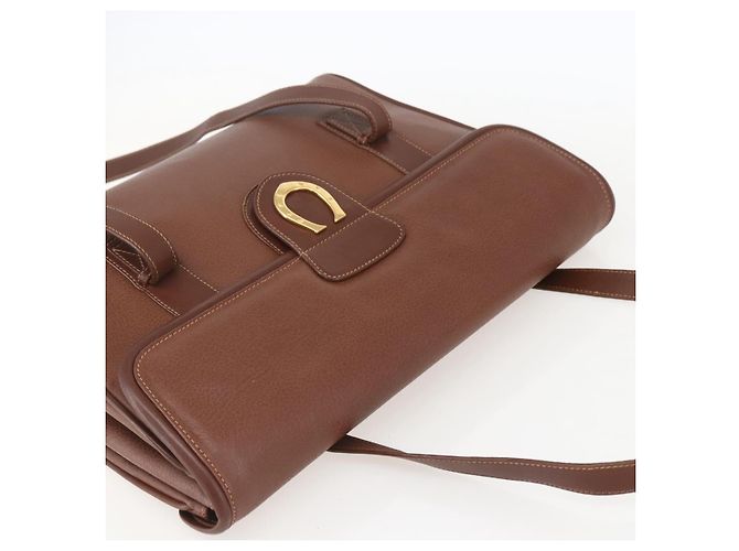 Borsa a Spalla in Pelle Marrone Oro GUCCI 001 115 1199 Auth 159210 - vista 6
