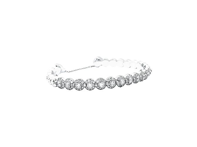 Bracciale Messika, "Joy Diamond Halo", diamanti, oro bianco. - vista 3