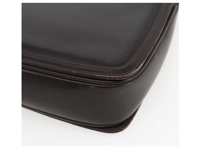 Borsa a spalla in pelle marrone e oro della linea Sherry di GUCCI Auth ka1343 D'oro - vista 12