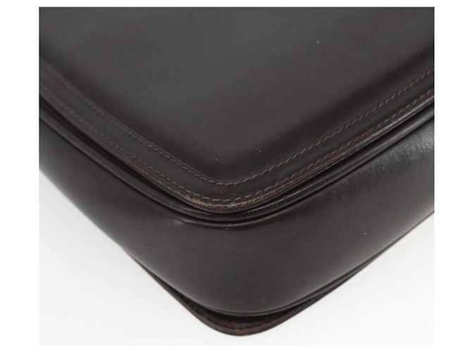 Borsa a spalla in pelle marrone e oro della linea Sherry di GUCCI Auth ka1343 D'oro - vista 13