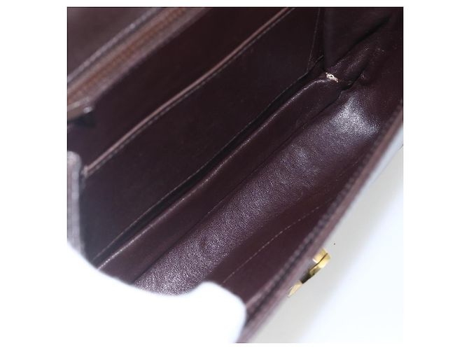 Borsa a spalla in pelle marrone e oro della linea Sherry di GUCCI Auth ka1343 D'oro - vista 16