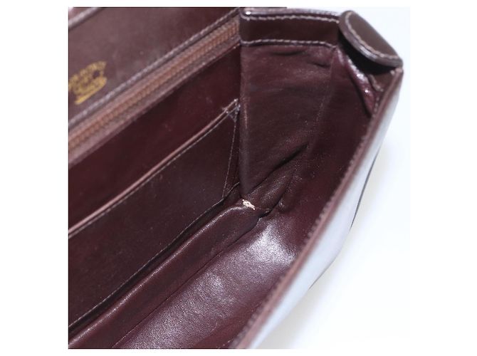 Borsa a spalla in pelle marrone e oro della linea Sherry di GUCCI Auth ka1343 D'oro - vista 17