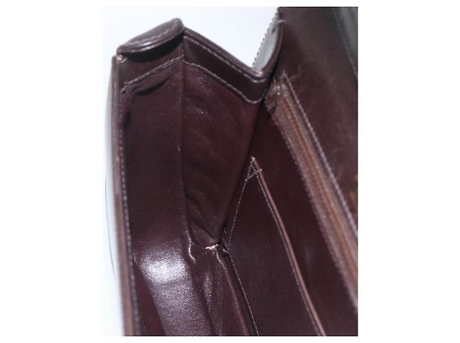 Borsa a spalla in pelle marrone e oro della linea Sherry di GUCCI Auth ka1343 D'oro - vista 18