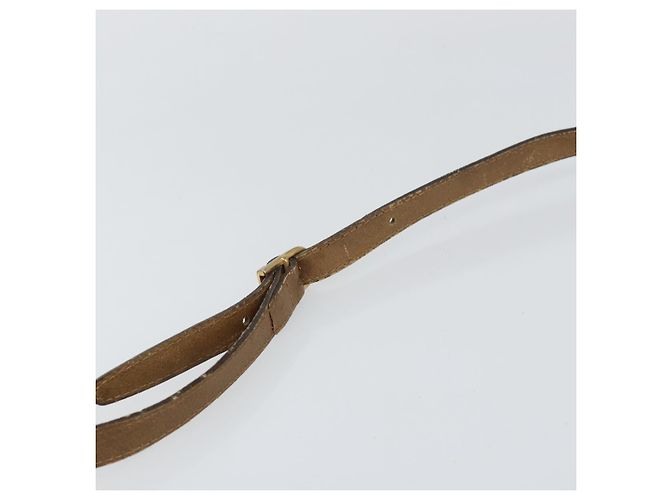 Bolsa de Ombro GUCCI GG Plus Supreme Web Sherry Line PVC Bege Ouro Auth 159949 Dourado - vista 8