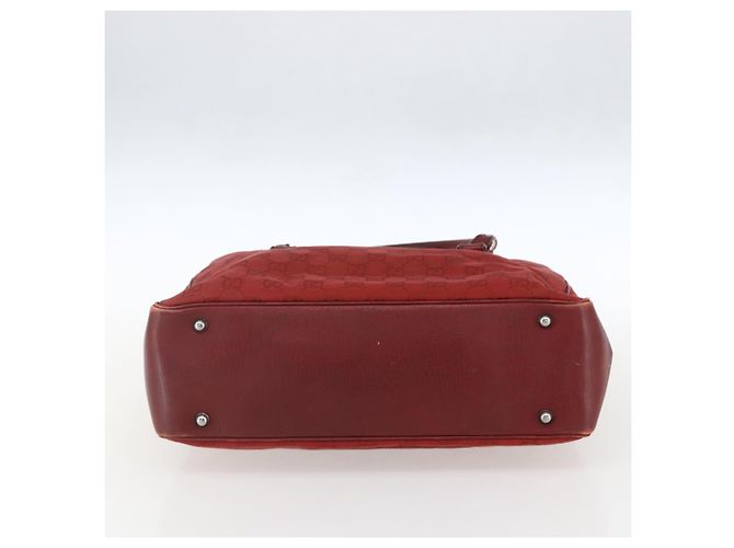 Bamboo Borsa a mano in tela GG Gucci con bambù rosso 112526 Auth ep12621 - vista 10