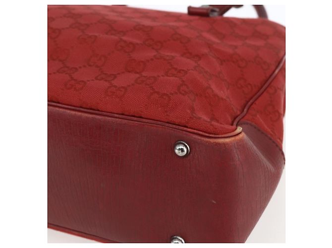 Bamboo Borsa a mano in tela GG Gucci con bambù rosso 112526 Auth ep12621 - vista 11