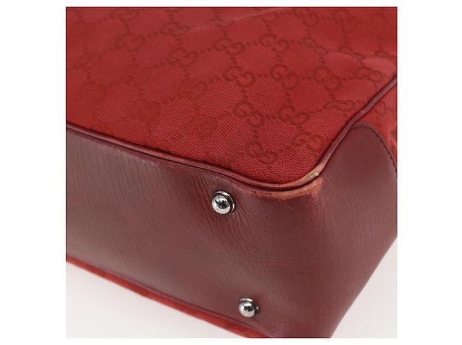 Bamboo Borsa a mano in tela GG Gucci con bambù rosso 112526 Auth ep12621 - vista 13