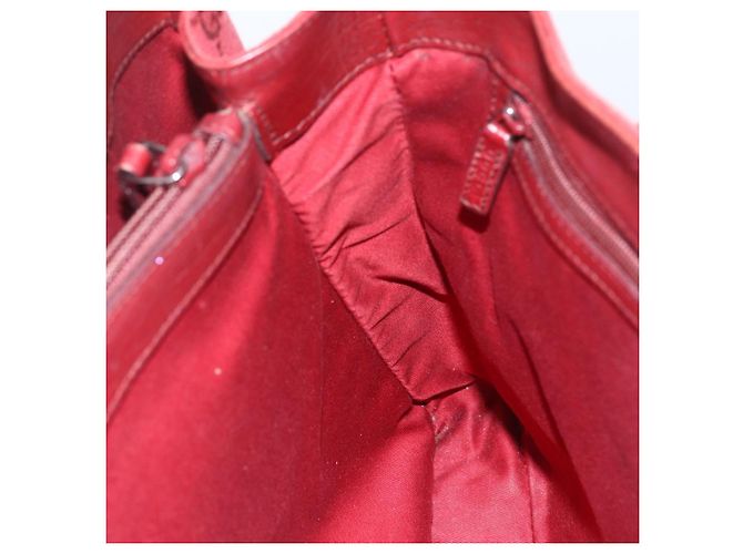Bamboo Borsa a mano in tela GG Gucci con bambù rosso 112526 Auth ep12621 - vista 19