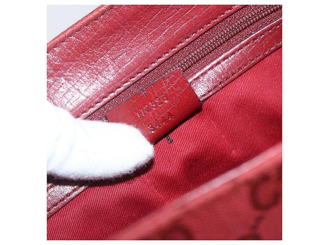 Bamboo Borsa a mano in tela GG Gucci con bambù rosso 112526 Auth ep12621 - vista 23