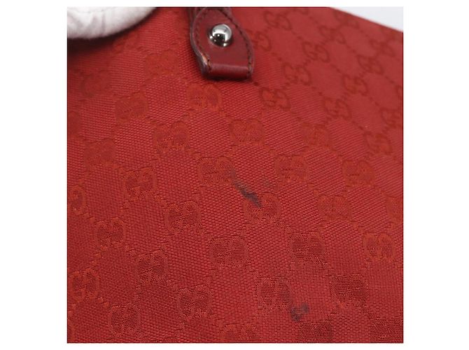 Bamboo Borsa a mano in tela GG Gucci con bambù rosso 112526 Auth ep12621 - vista 6