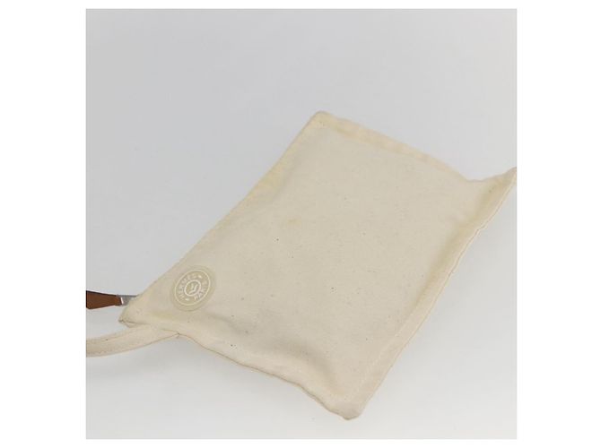 Hermès HERMES Cannes PM Borsa Tote Cotone Beige Argento Auth ka1282 - vista 17