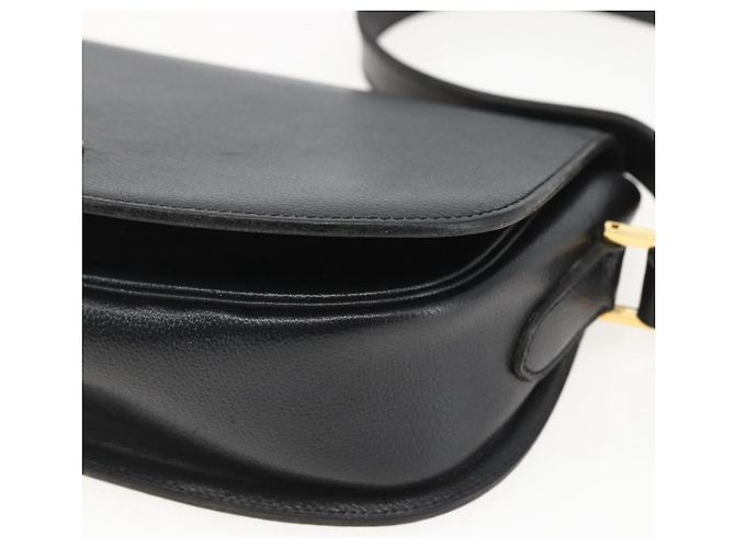 Borsa a Spalla Christian Dior in Pelle Nera Oro Auth 159033 Nero D'oro - vista 10