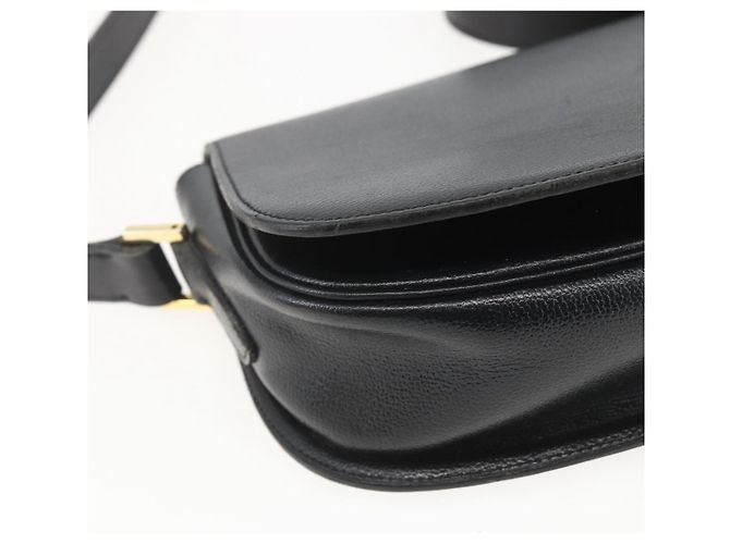 Borsa a Spalla Christian Dior in Pelle Nera Oro Auth 159033 Nero D'oro - vista 11