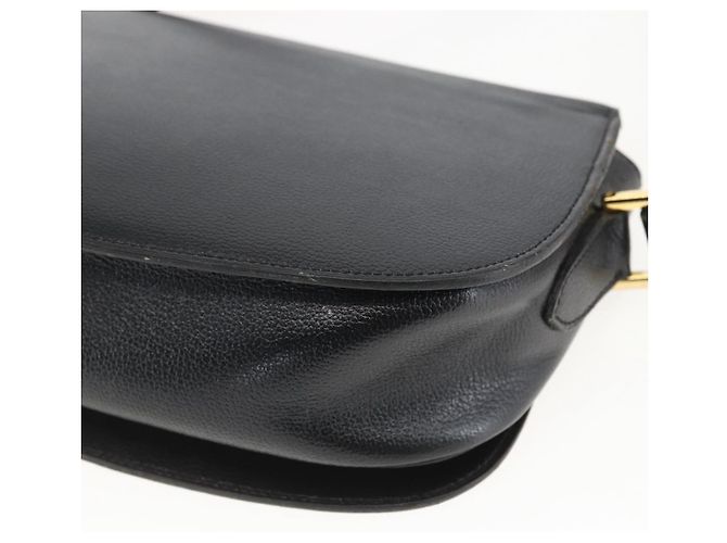 Borsa a Spalla Christian Dior in Pelle Nera Oro Auth 159033 Nero D'oro - vista 12