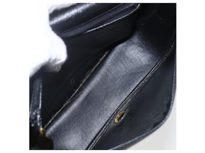 Borsa a Spalla Christian Dior in Pelle Nera Oro Auth 159033 Nero D'oro - vista 17