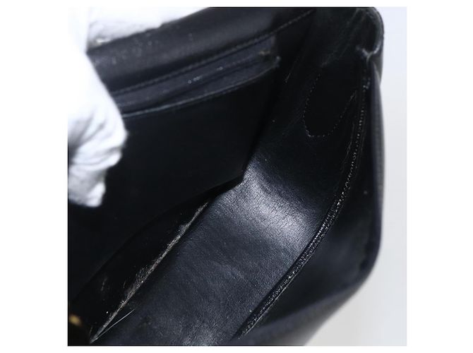 Borsa a Spalla Christian Dior in Pelle Nera Oro Auth 159033 Nero D'oro - vista 18
