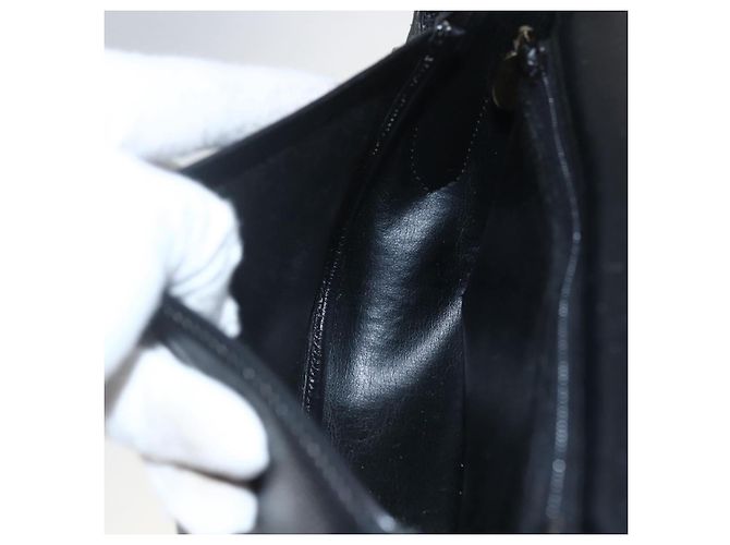 Borsa a Spalla Christian Dior in Pelle Nera Oro Auth 159033 Nero D'oro - vista 19