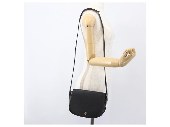Borsa a Spalla Christian Dior in Pelle Nera Oro Auth 159033 Nero D'oro - vista 21