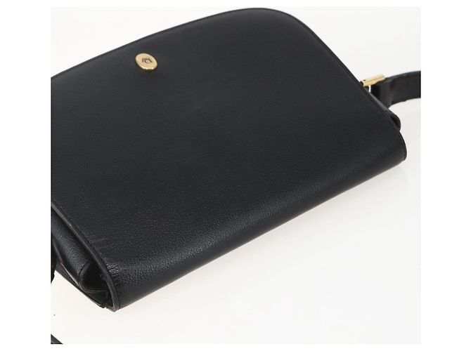 Borsa a Spalla Christian Dior in Pelle Nera Oro Auth 159033 Nero D'oro - vista 6