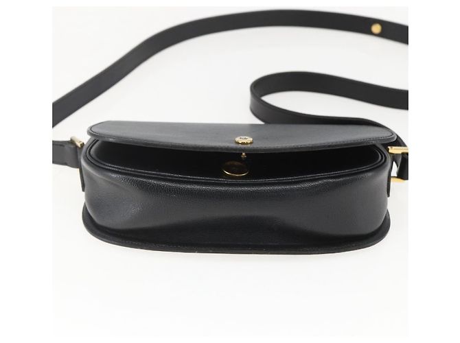 Borsa a Spalla Christian Dior in Pelle Nera Oro Auth 159033 Nero D'oro - vista 9