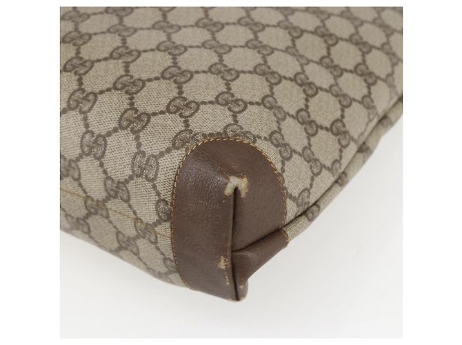 Borsa Sherry Line GG Supreme Web di GUCCI in PVC beige e oro 002 983 0163 Auth ep12615 D'oro - vista 10