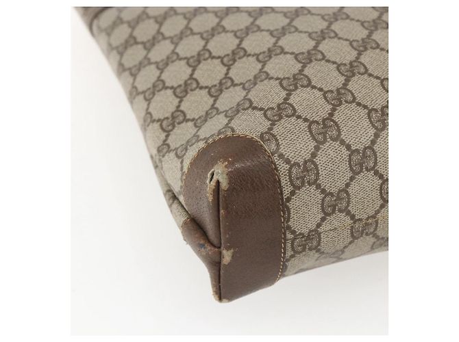 Borsa Sherry Line GG Supreme Web di GUCCI in PVC beige e oro 002 983 0163 Auth ep12615 D'oro - vista 11