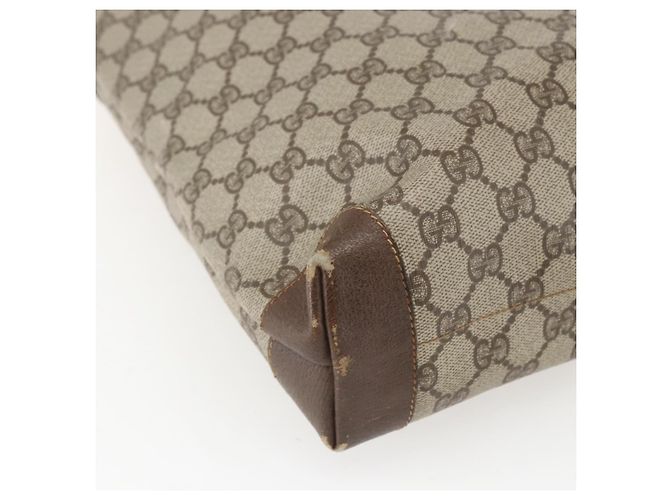 Borsa Sherry Line GG Supreme Web di GUCCI in PVC beige e oro 002 983 0163 Auth ep12615 D'oro - vista 13