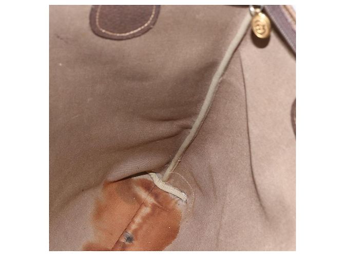 Borsa Sherry Line GG Supreme Web di GUCCI in PVC beige e oro 002 983 0163 Auth ep12615 D'oro - vista 17