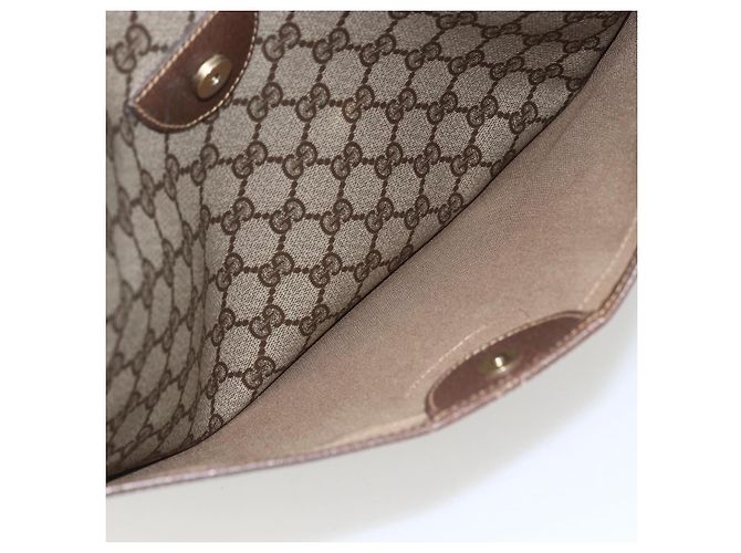 Borsa Sherry Line GG Supreme Web di GUCCI in PVC beige e oro 002 983 0163 Auth ep12615 D'oro - vista 19