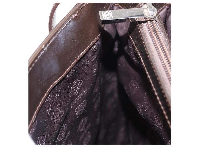 Borsa a Spalla LOEWE in Pelle Marrone Argento Autentica bs32118 - vista 21
