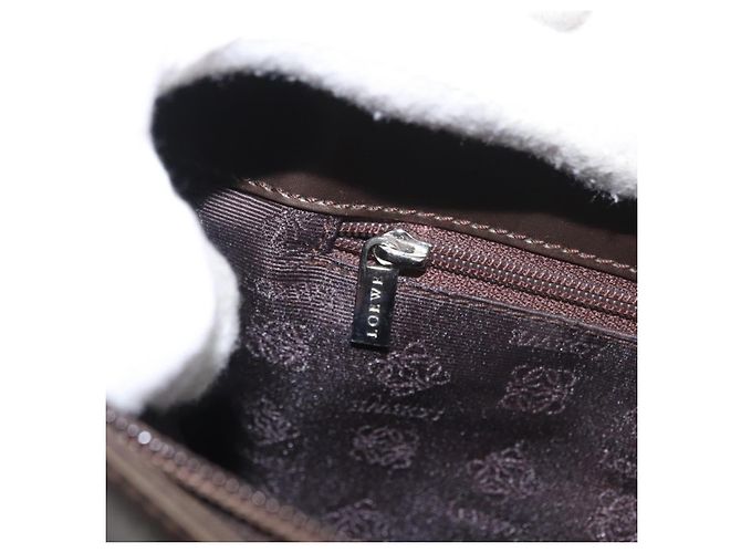 Borsa a Spalla LOEWE in Pelle Marrone Argento Autentica bs32118 - vista 25