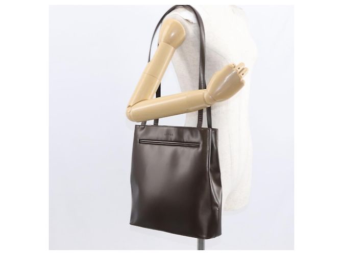 Borsa a Spalla LOEWE in Pelle Marrone Argento Autentica bs32118 - vista 26